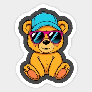 Cute teddy Streetwear art Sticker